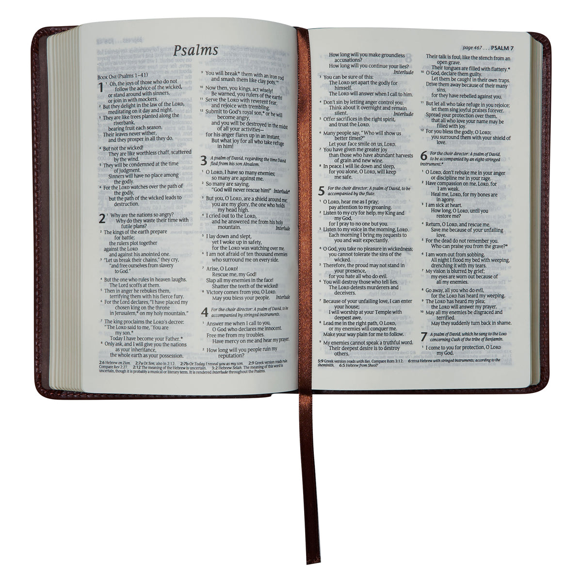 NLT Brown Faux Leather Flexcover Compact Bible