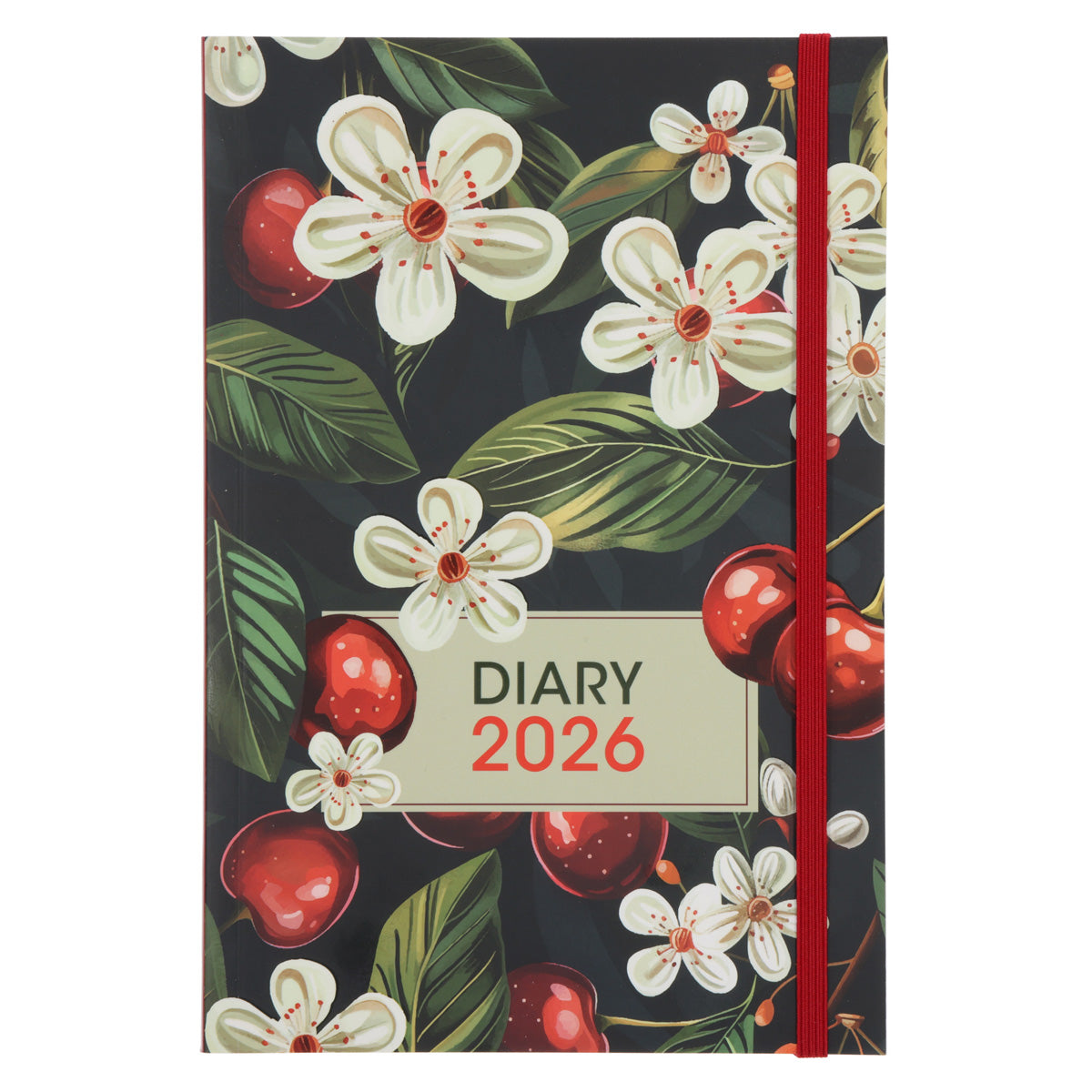 2026 A5 Diary - Daily Planner - Cherries and Blossoms - Paperback