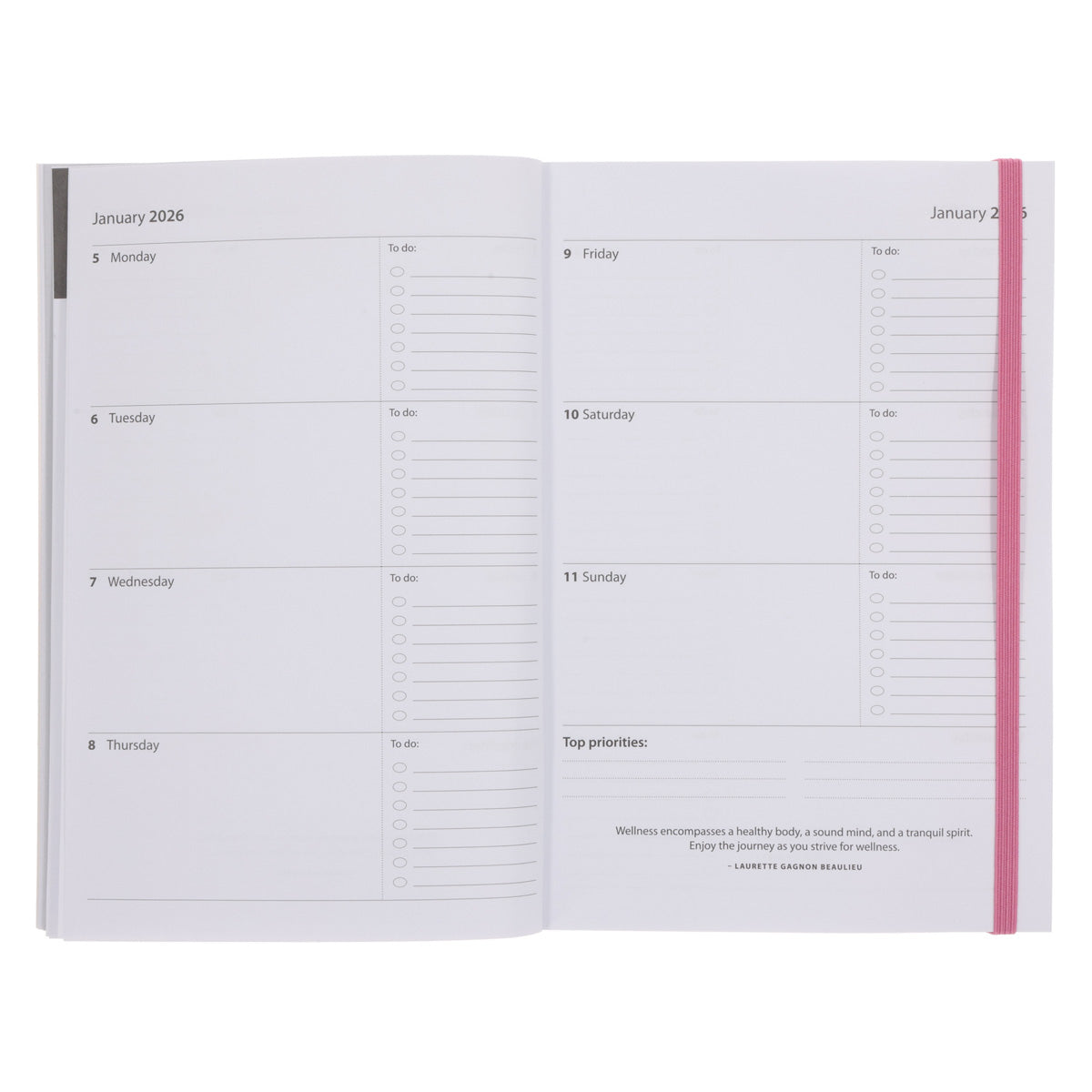 2026 A5 Diary - Daily Planner - Floral - Paperback