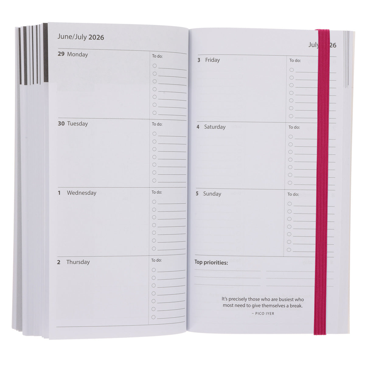 2026 Pocket Diary - Daily Planner - Florals - Paperback