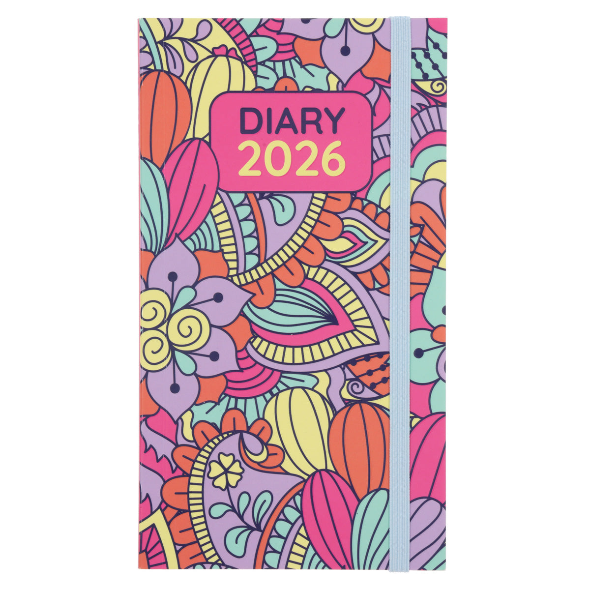 2026 Pocket Diary - Daily Planner - Bright Pattern - Paperback