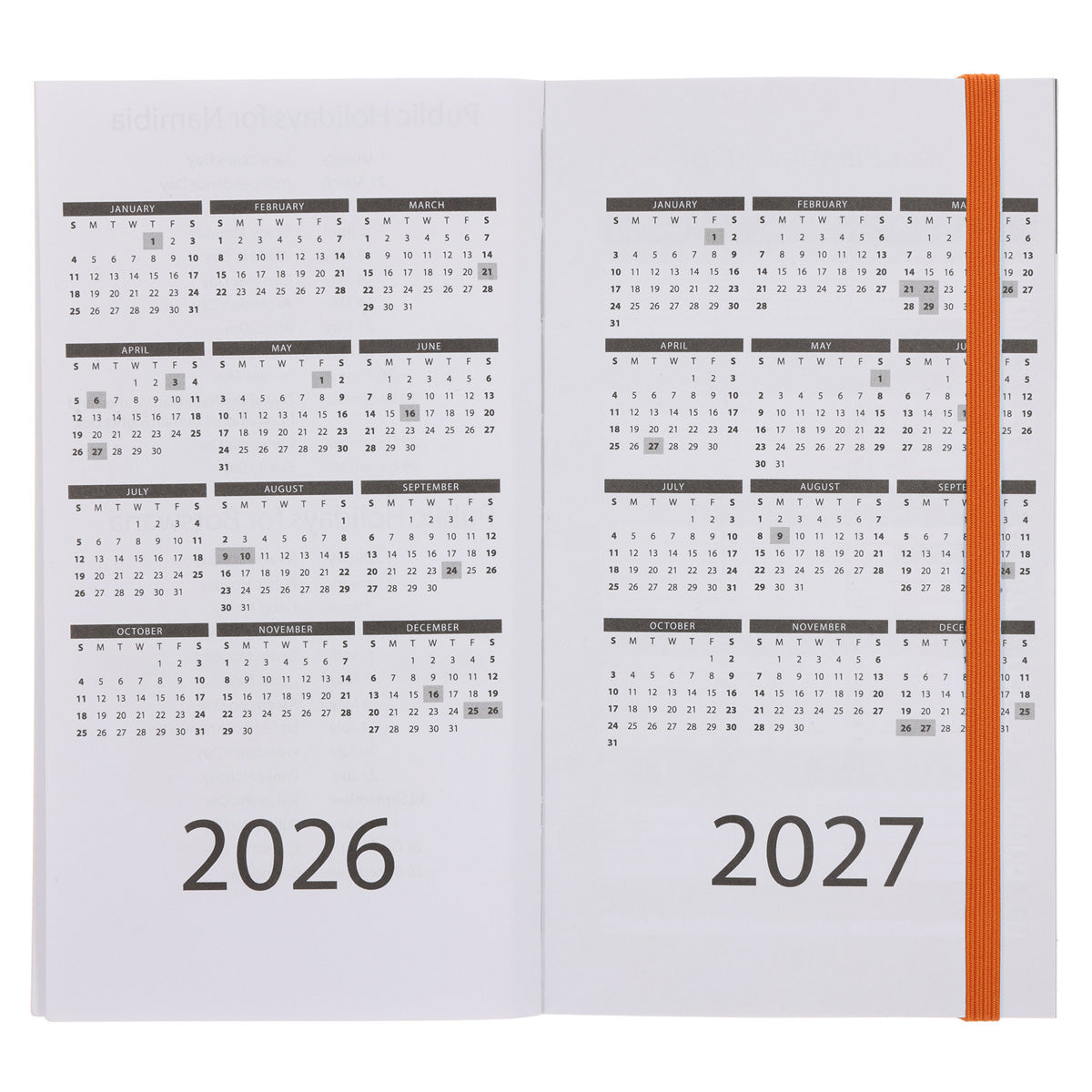 2026 Pocket Diary - Daily Planner - Teal and Orange - Paperback