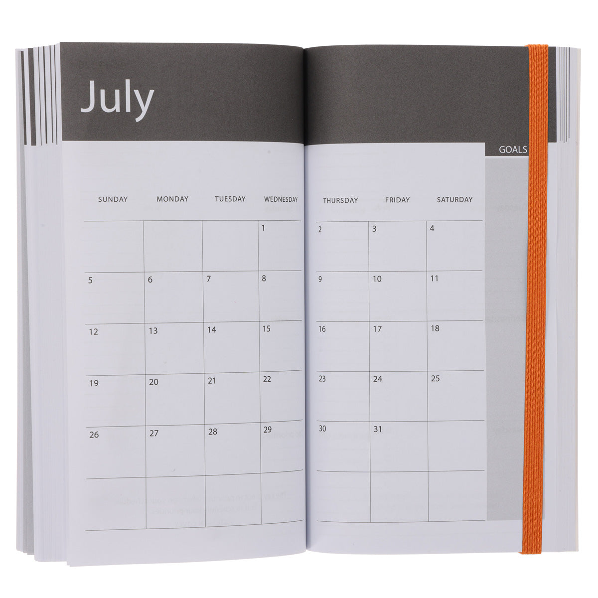 2026 Pocket Diary - Daily Planner - Teal and Orange - Paperback