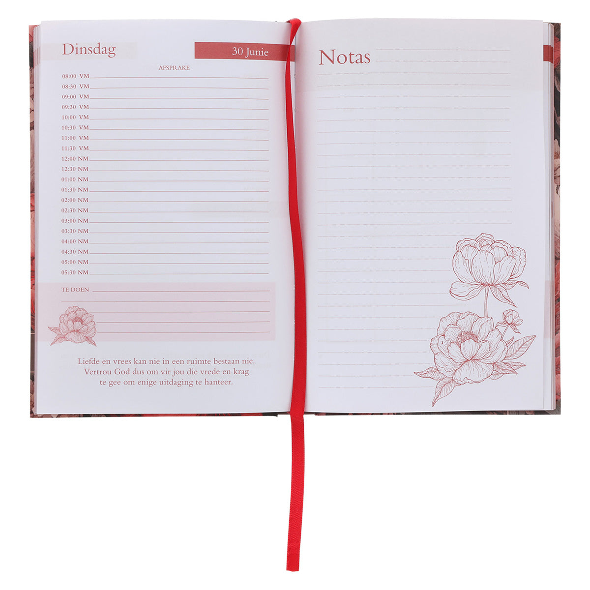 2026 Nina Smit Dagboek - Dagbeplanner Blomme - Hardeband