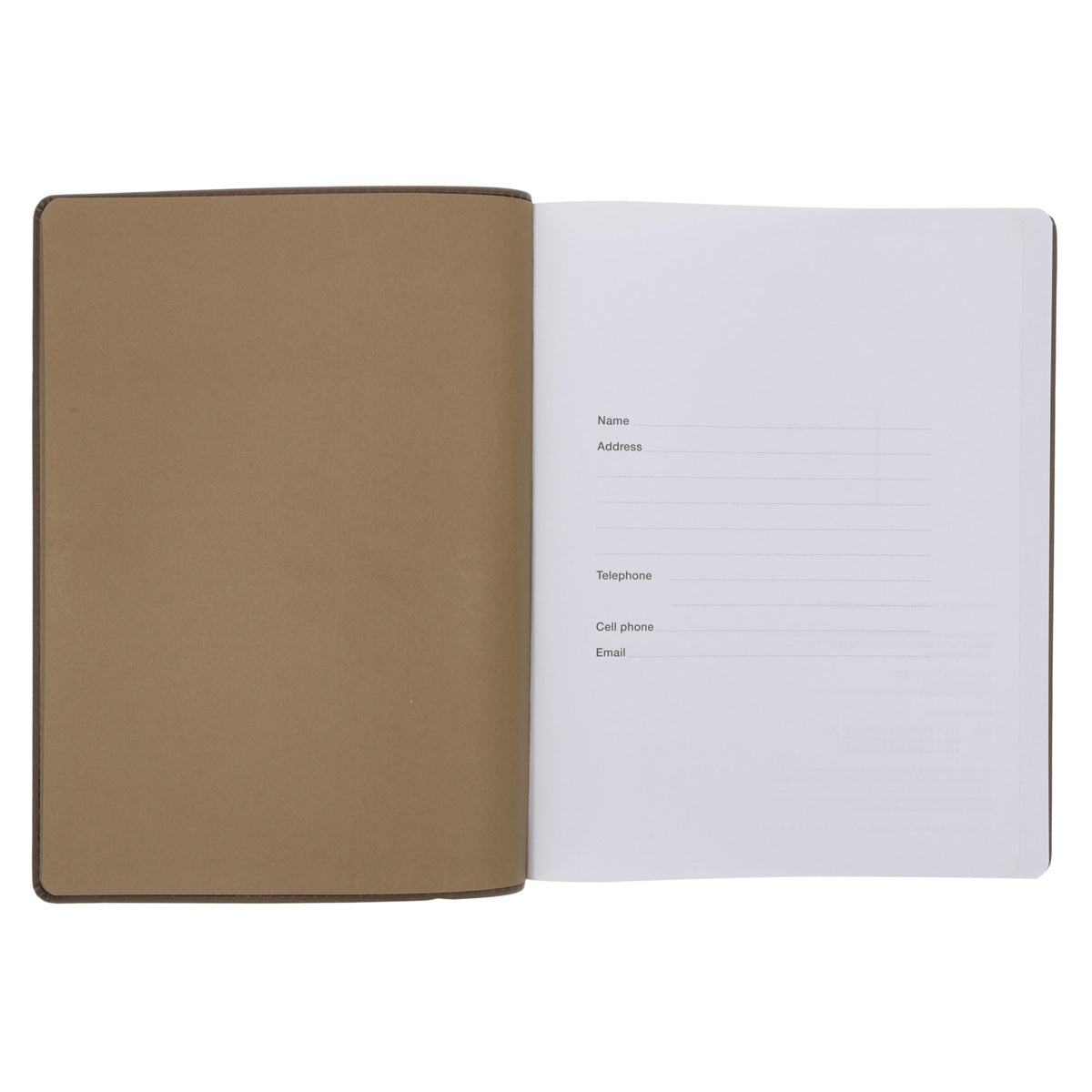 2026 A4 Business Diary - Daily Planner - Architecture Lines Brown - Imitation Leather