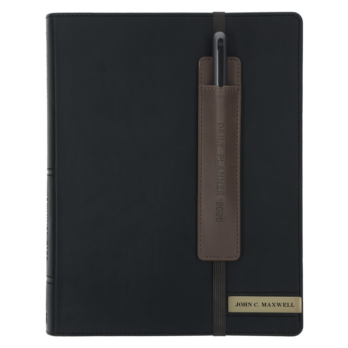 2026 John Maxwell A4 Diary - Daily Planner Black and Brown - Imitation Leather