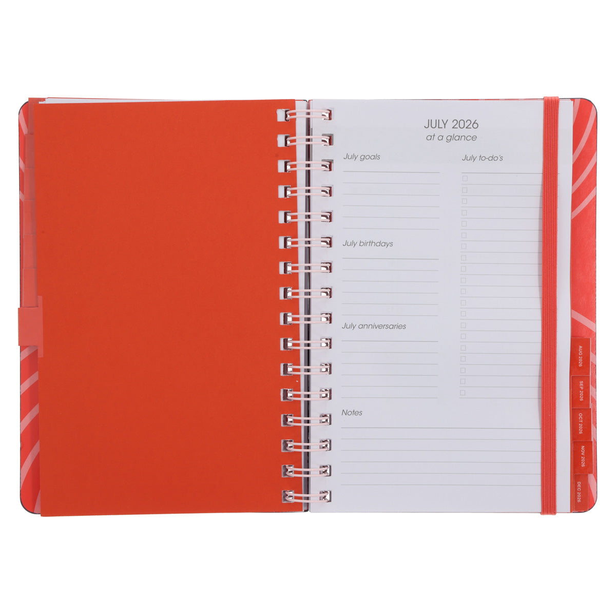2026 A5 Diary - Daily Planner - Neon Circles - Wirebound