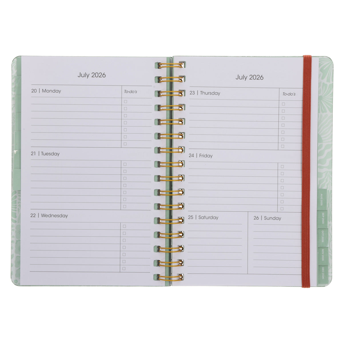 2026 A5 Diary - Daily Planner - Retro Flower Box - Wirebound