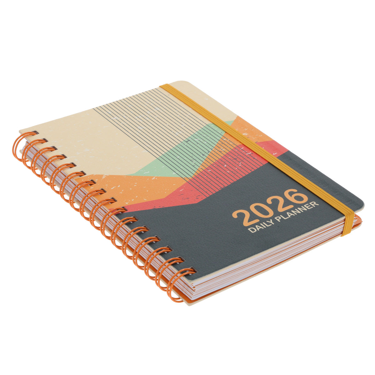 2026 A5 Diary - Daily Planner - Abstract Landscape - Wirebound