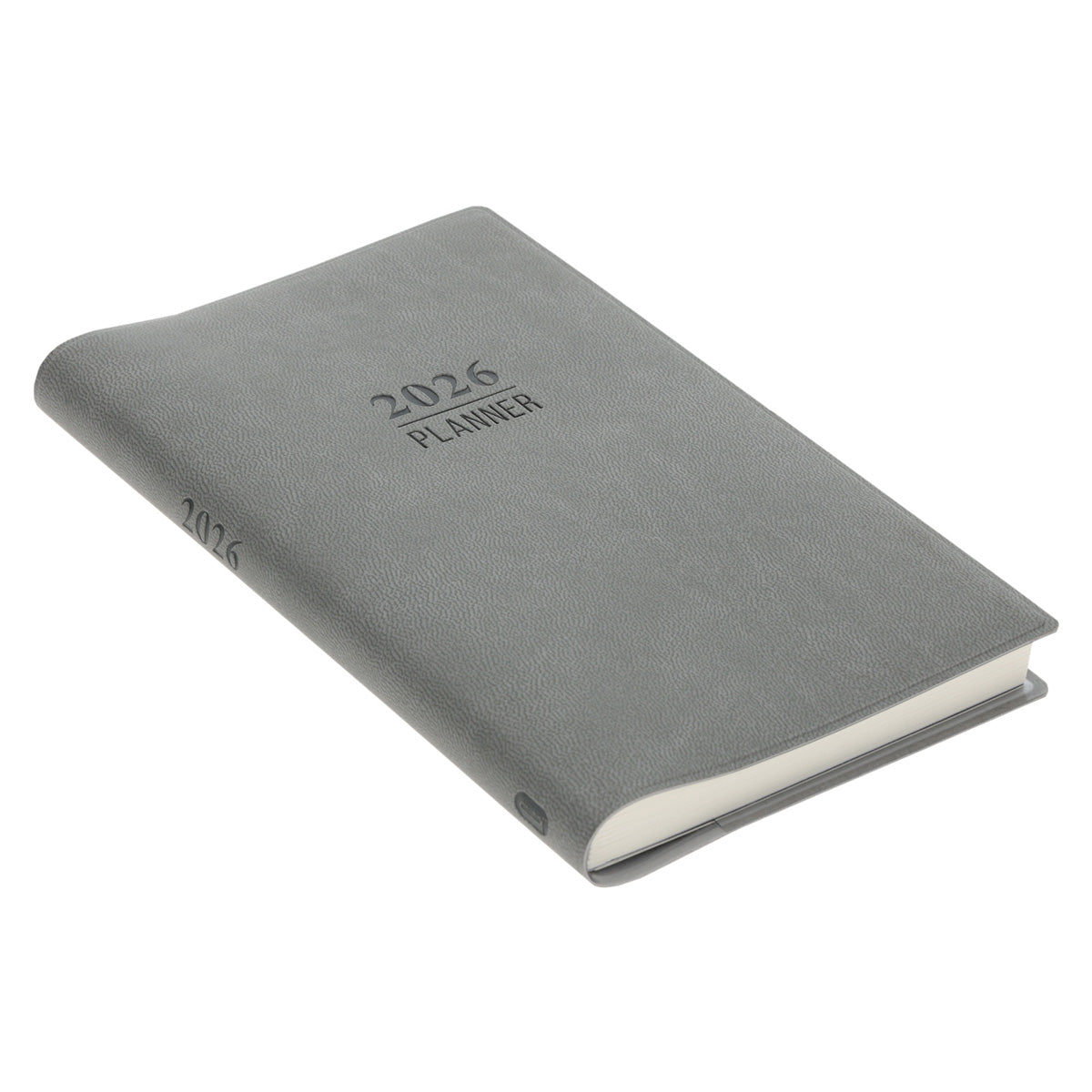 2026 Diary - 18-Month Planner and Notebook - Grey - Imitation Leather