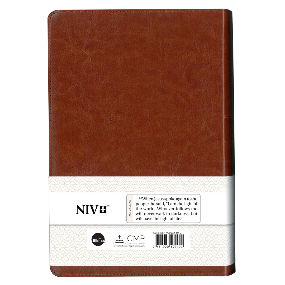 NIV Brown Imitation Leather Holy Bible Giant Print