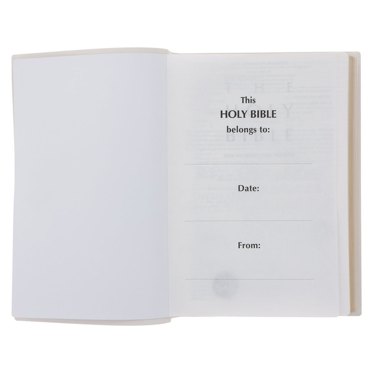 NIV Holy Bible, Luxury Gift Edition, Flexcover, Vinyl, White