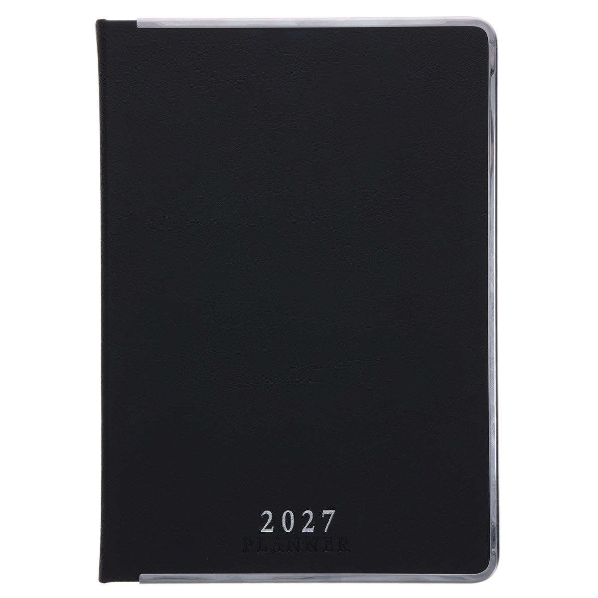 2027 A5 Business Diary - Daily Planner - Linea Black - Imitation Leather
