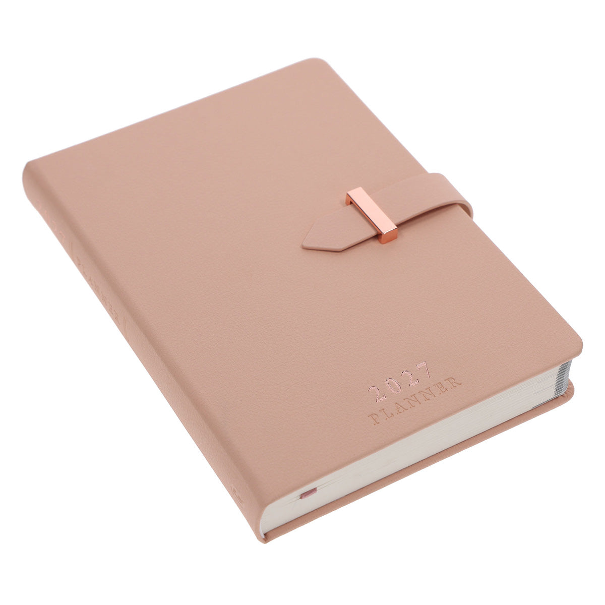 2027 A5 Business Diary - Daily Planner - Linea Pink - Imitation Leather