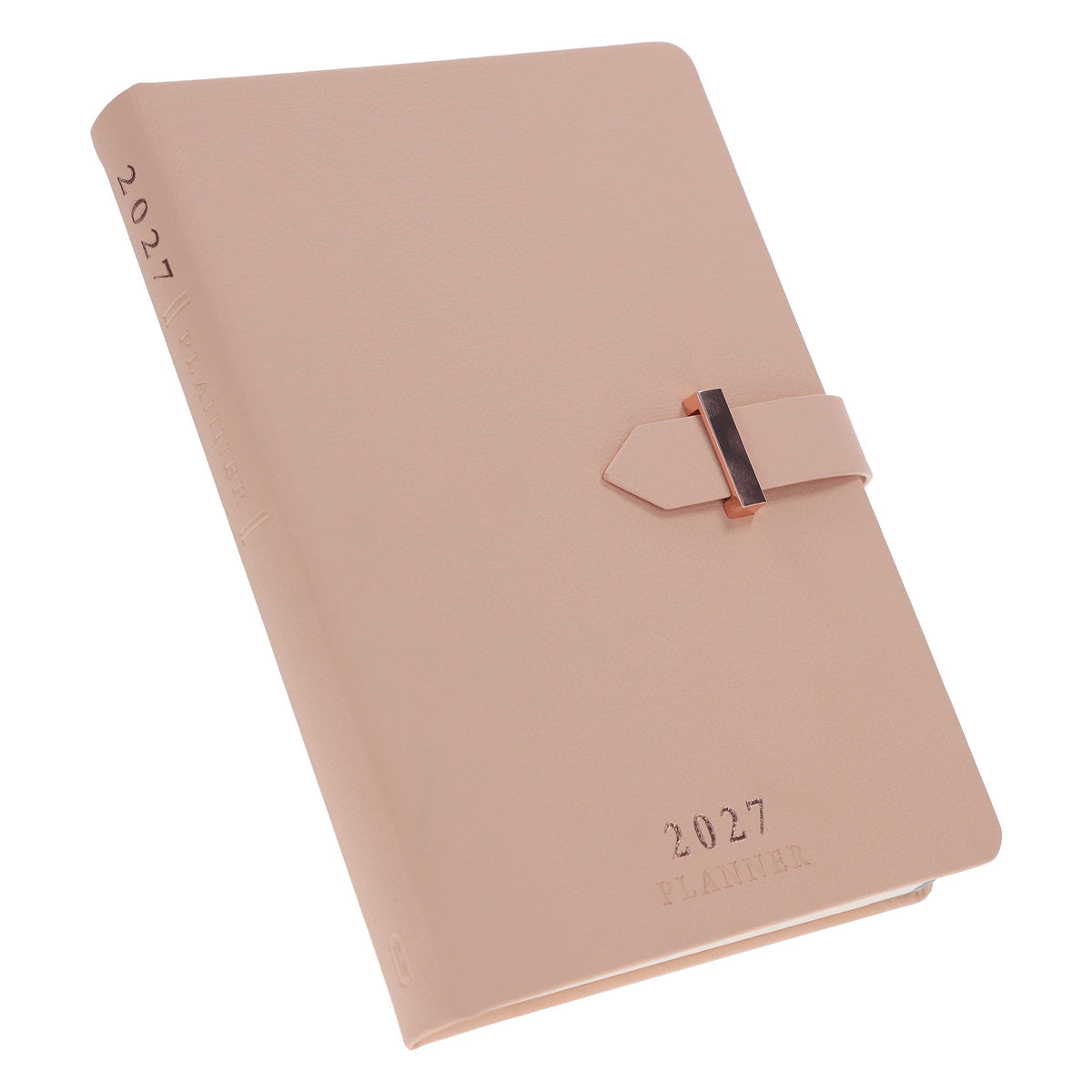 2027 A5 Business Diary - Daily Planner - Linea Pink - Imitation Leather
