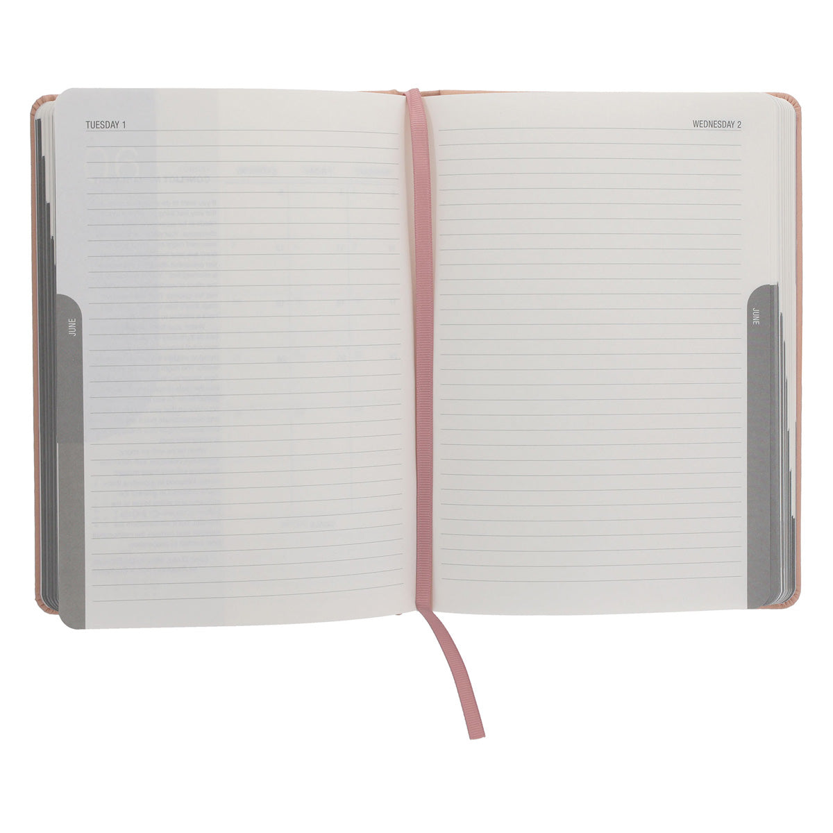 2027 A5 Business Diary - Daily Planner - Linea Pink - Imitation Leather