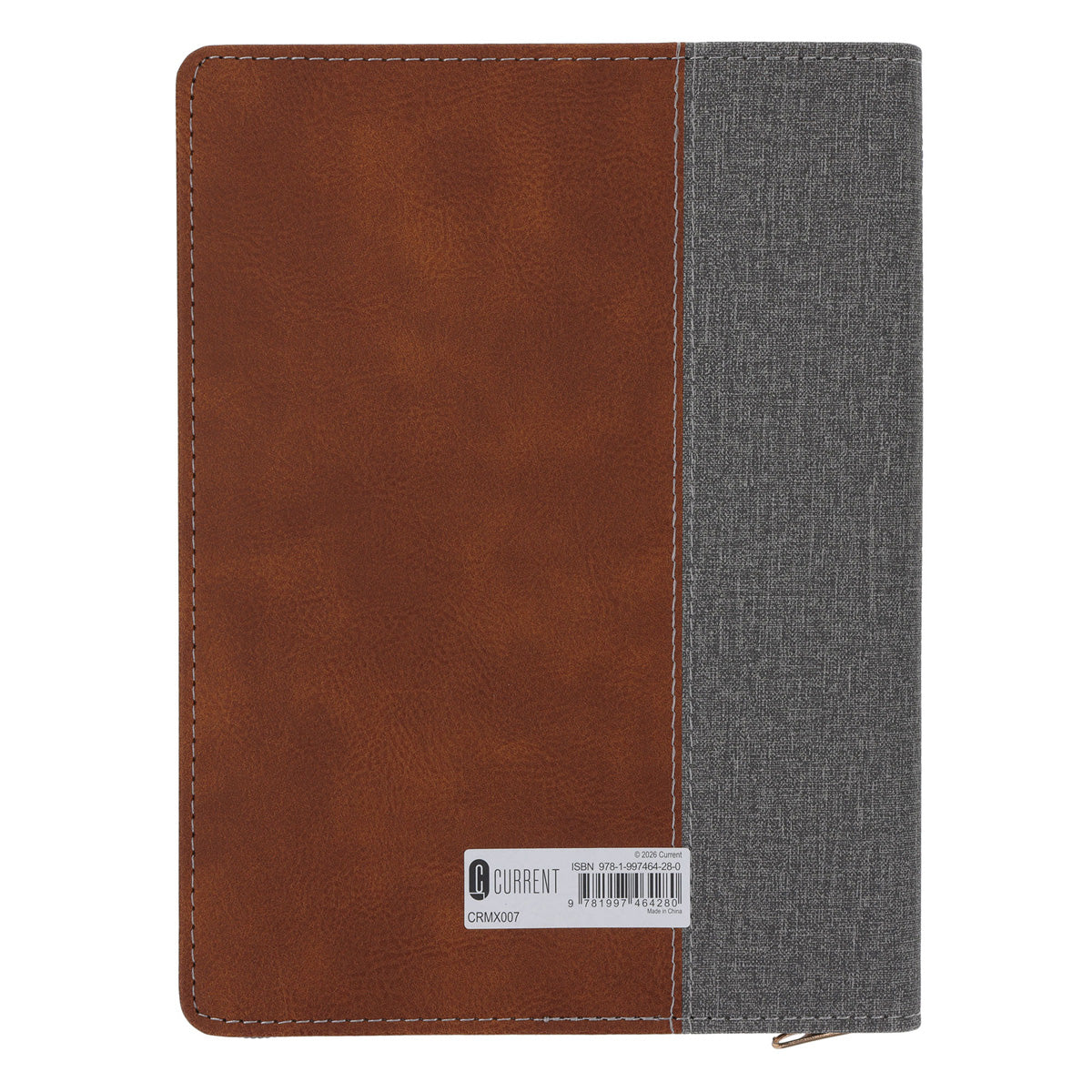 2027 John Maxwell A5 Diary - Daily Planner Grey - Imitation Leather with Zip