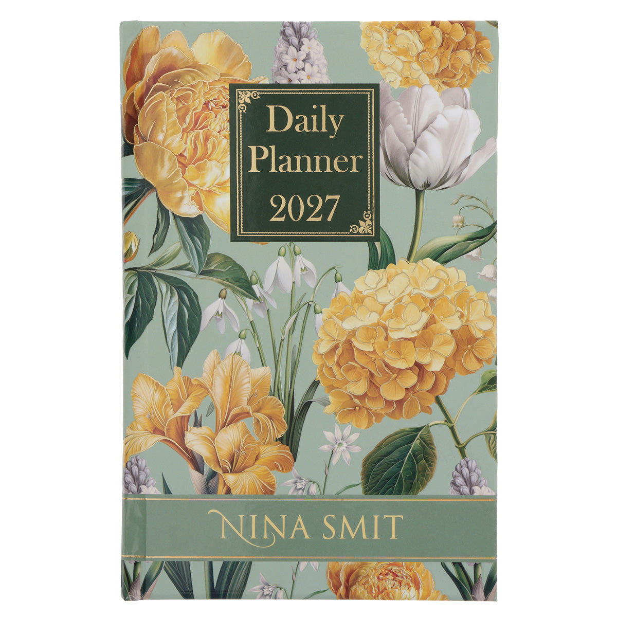 2027 Nina Smit Diary - Daily Planner for Women - Green & Yellow - Hardcover