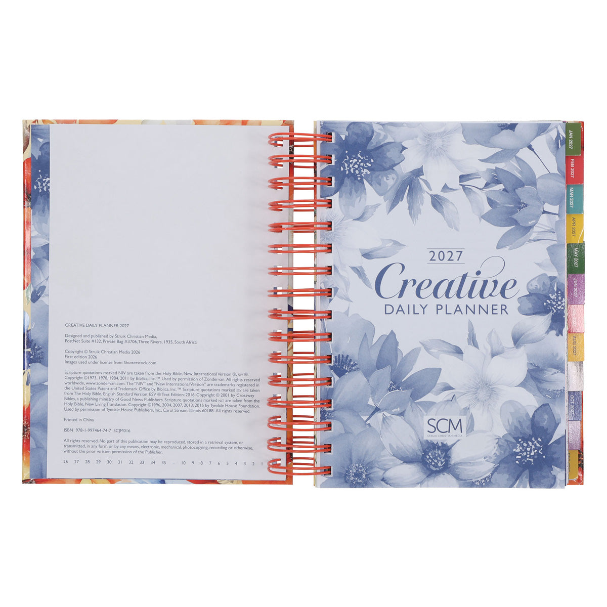 2027 Daily Planner - Christian Creative - Wirebound