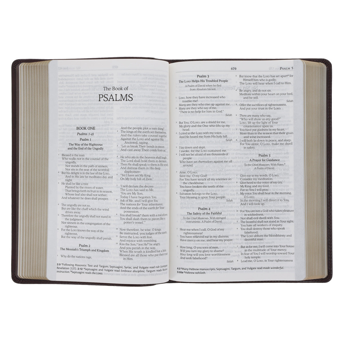 NKJV Brown Faux Leather Flexcover Bible with Grassroots Reflections