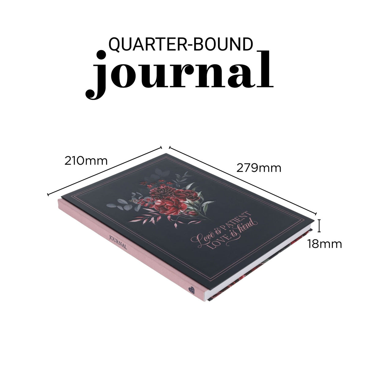 Love Is Patient Love Is Kind A4 Quarter-Bound Hardcover Journal