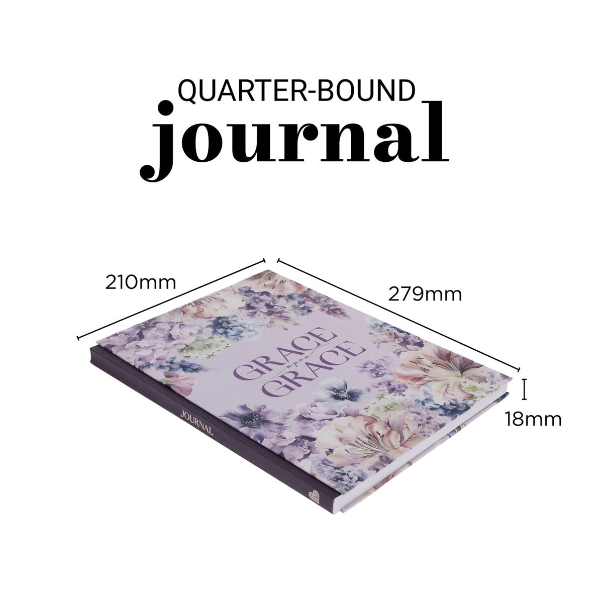 Grace upon Grace A4 Quarter-Bound Hardcover Journal