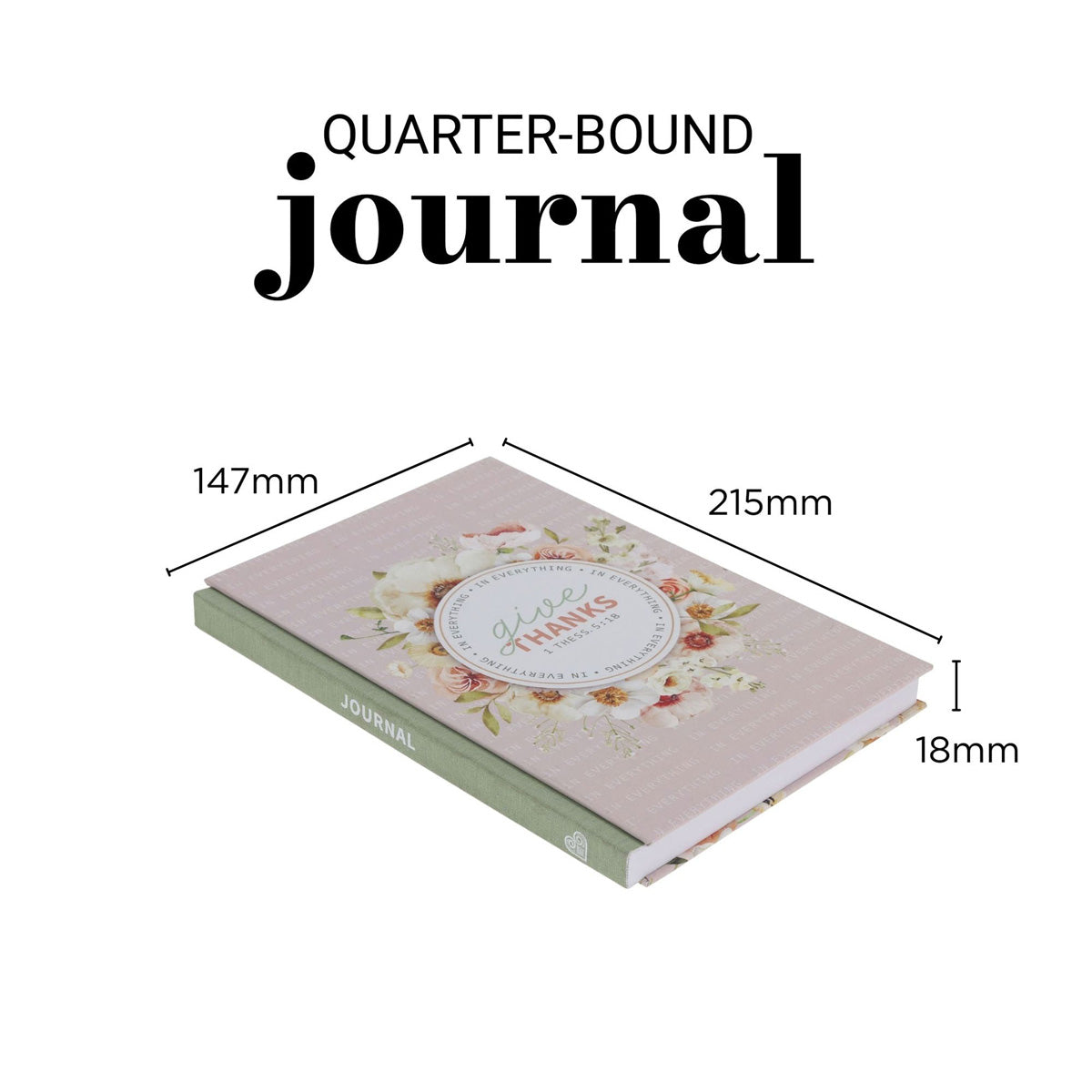 Give Thanks A5 Quarter-Bound Hardcover Journal