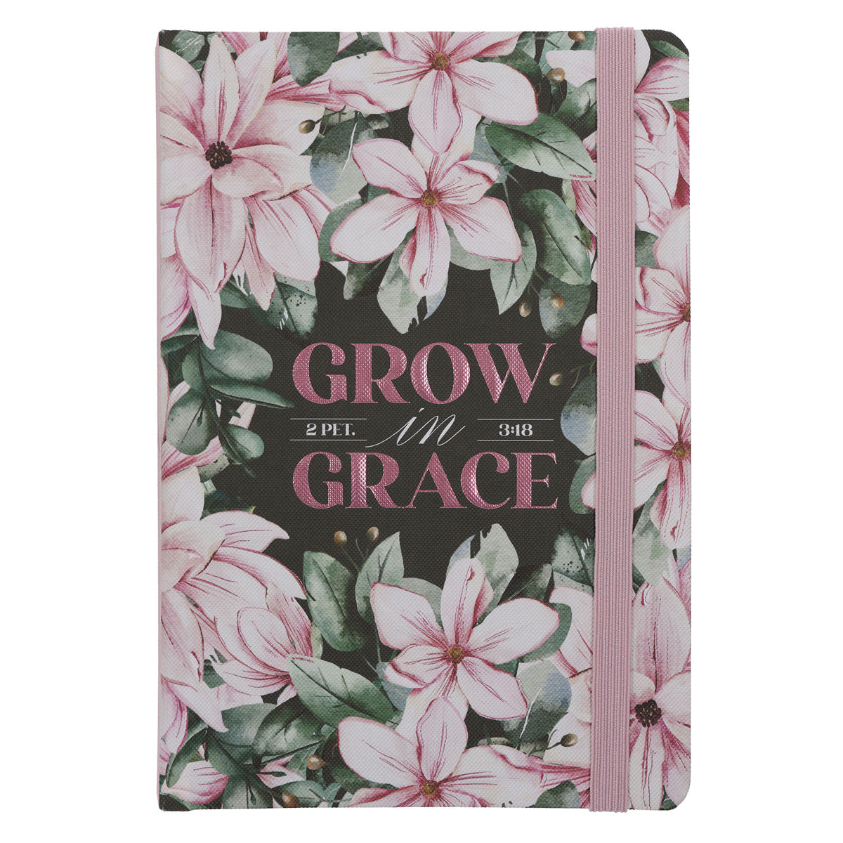 Grow in Grace Hardcover Journal with Elastic Closure