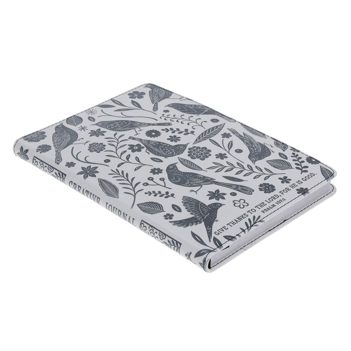 Give Thanks to the Lord for He Is Good Faux Leather Creative Journal