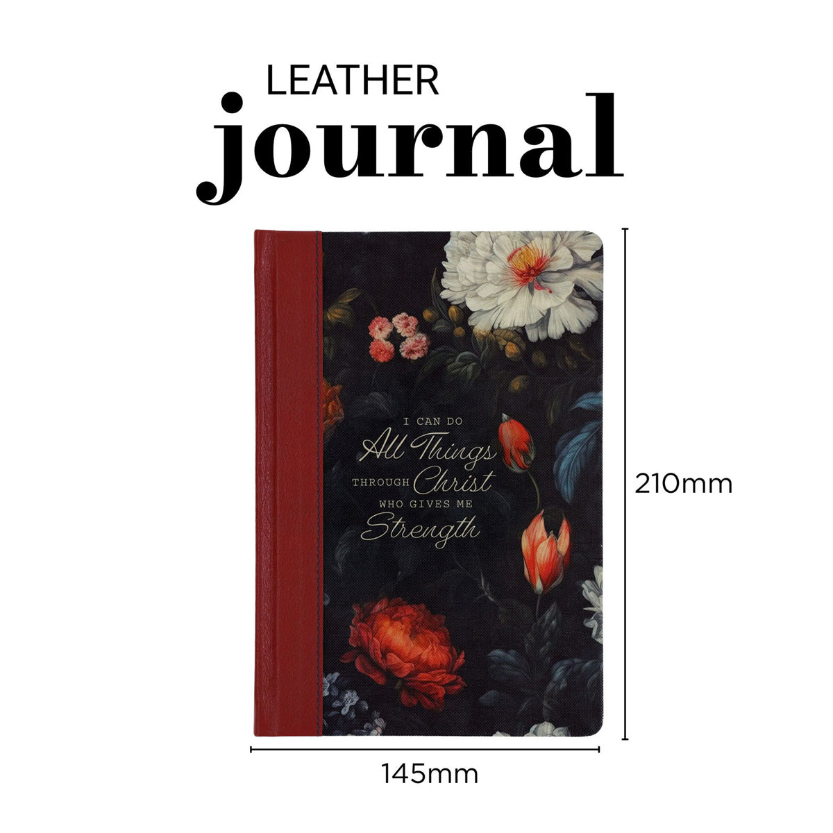 I Can Do All Things Genuine Leather Hardcover Journal