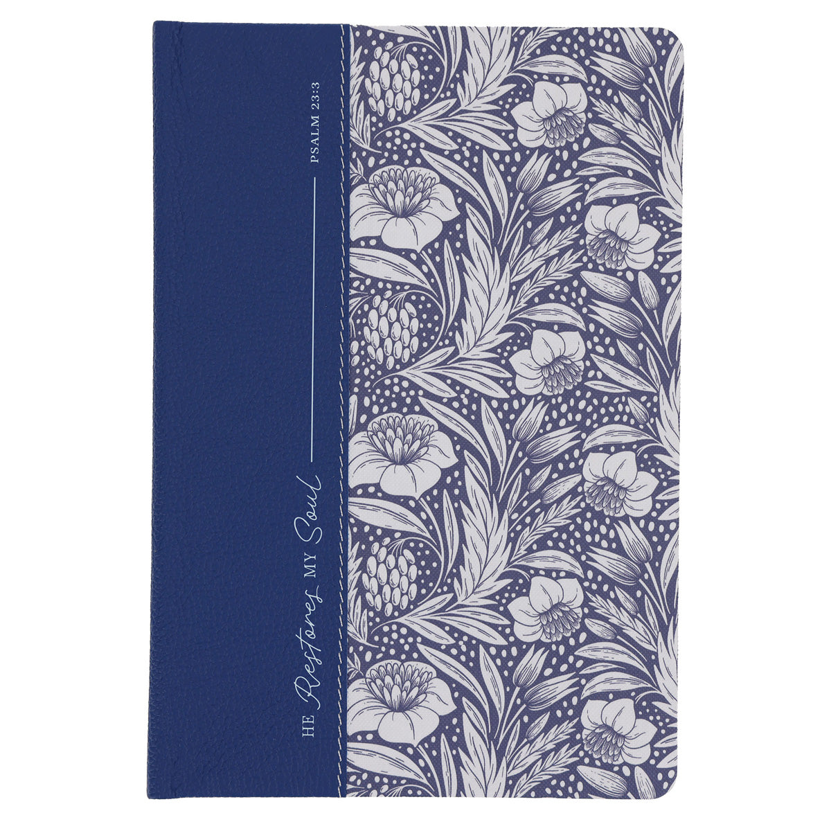 He Restores My Soul Hardcover Journal with Genuine Leather Spine
