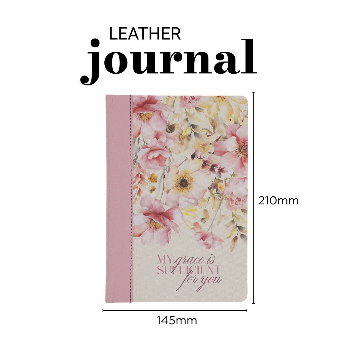 My Grace Is Sufficient for You Genuine Leather Hardcover Journal