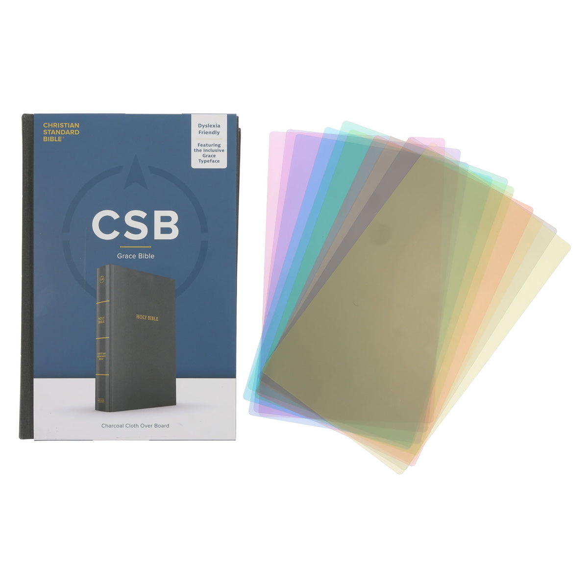 CSB Charcoal Hardcover Grace Dyslexia Friendly Bible Large Print
