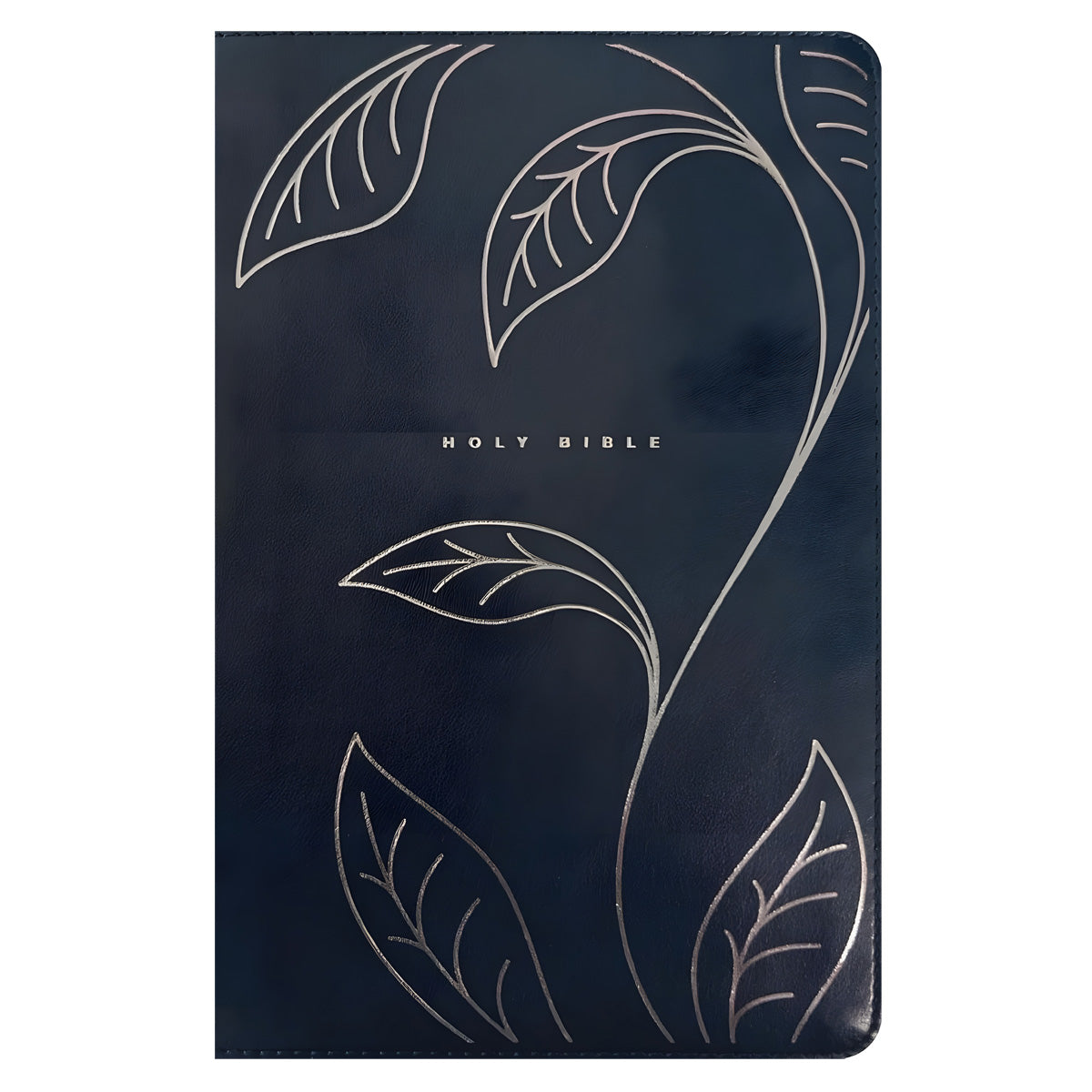 NLT Navy Vines Imitation Leather Filament Personal Size Bible Giant Print Red Letter