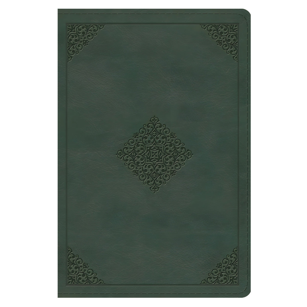 ESV Green Quiet Forest Ornament Design Imitation Leather Personal Size Study Bible