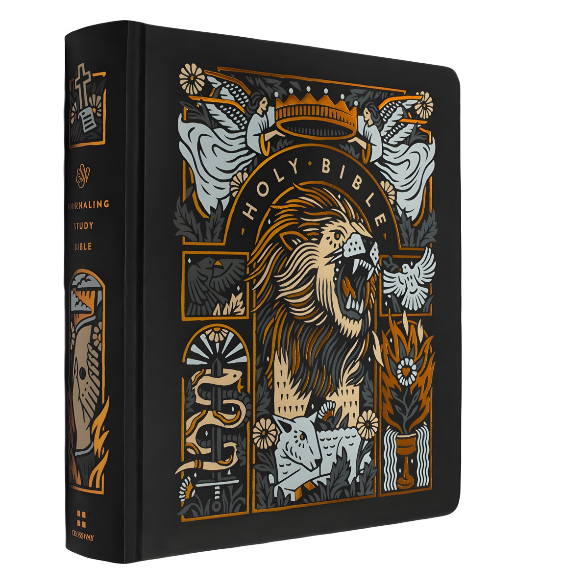 ESV the Lion and the Lamb Hardcover Single Column Journaling Bible Red Letter