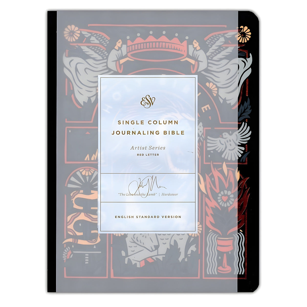 ESV the Lion and the Lamb Hardcover Single Column Journaling Bible Red Letter