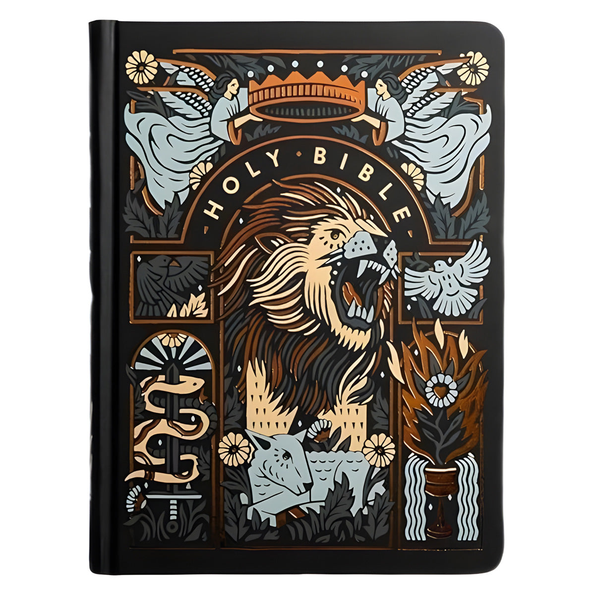 ESV the Lion and the Lamb Hardcover Single Column Journaling Bible Red Letter
