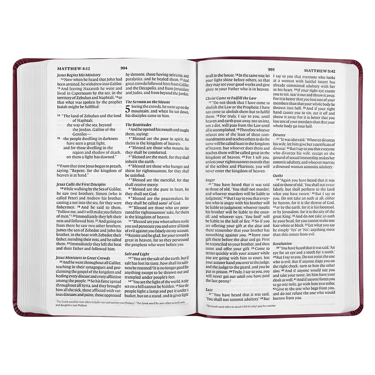 ESV Raspberry Floral Design Imitation Leather Value Thinline Bible