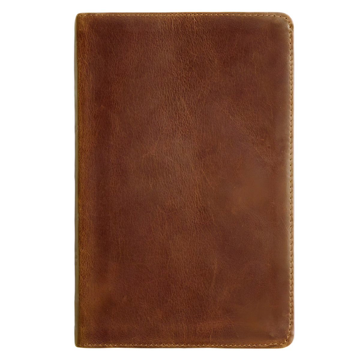 ESV Saddle Brown Full Grain Leather Thinline Bible Red Letter