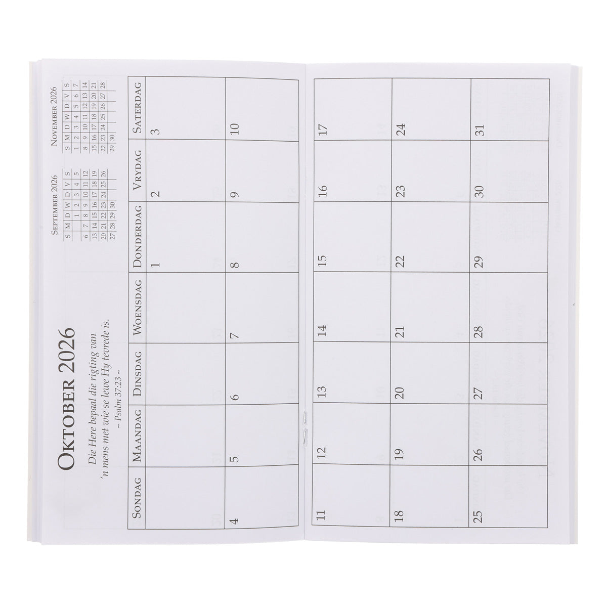 2026 Dagboek - Dagbeplanner - U Woord Is 'n Lamp