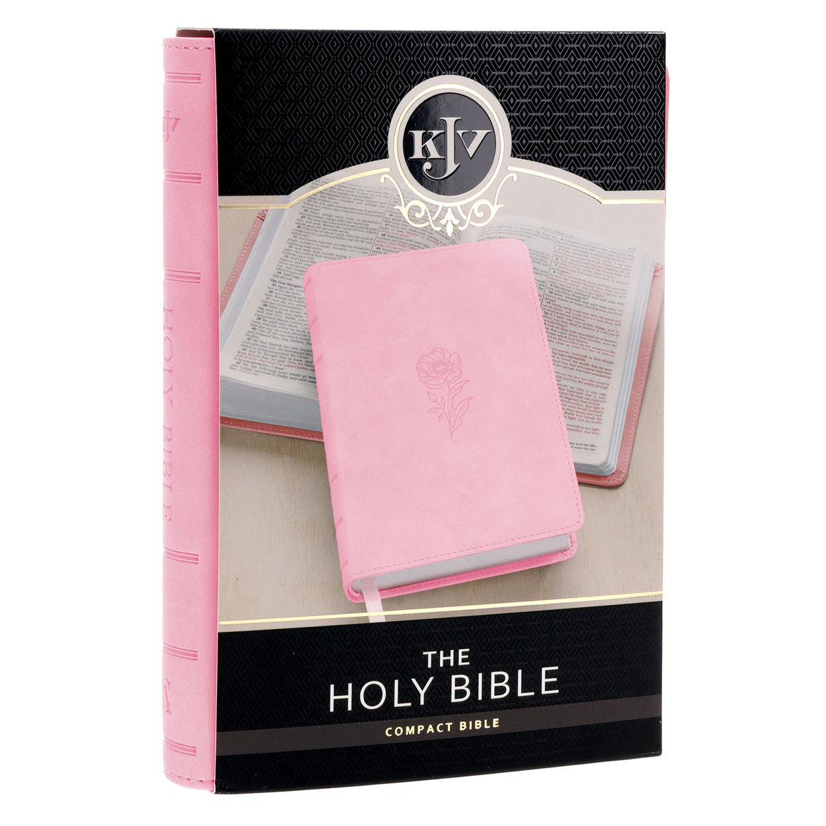 KJV Ballet Pink Faux Leather Compact Bible