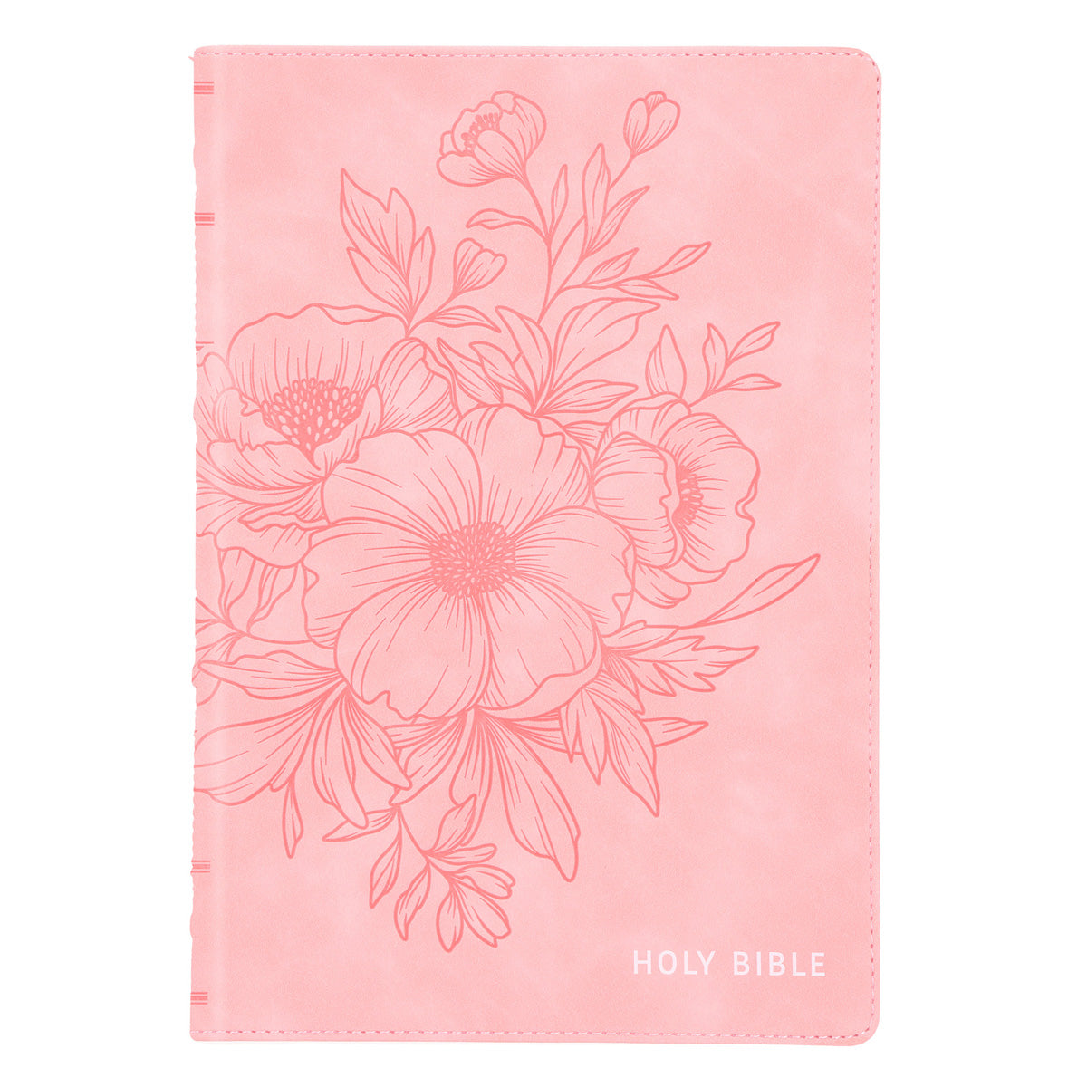 KJV Ballet Pink Faux Leather Thinline Large Print Bible