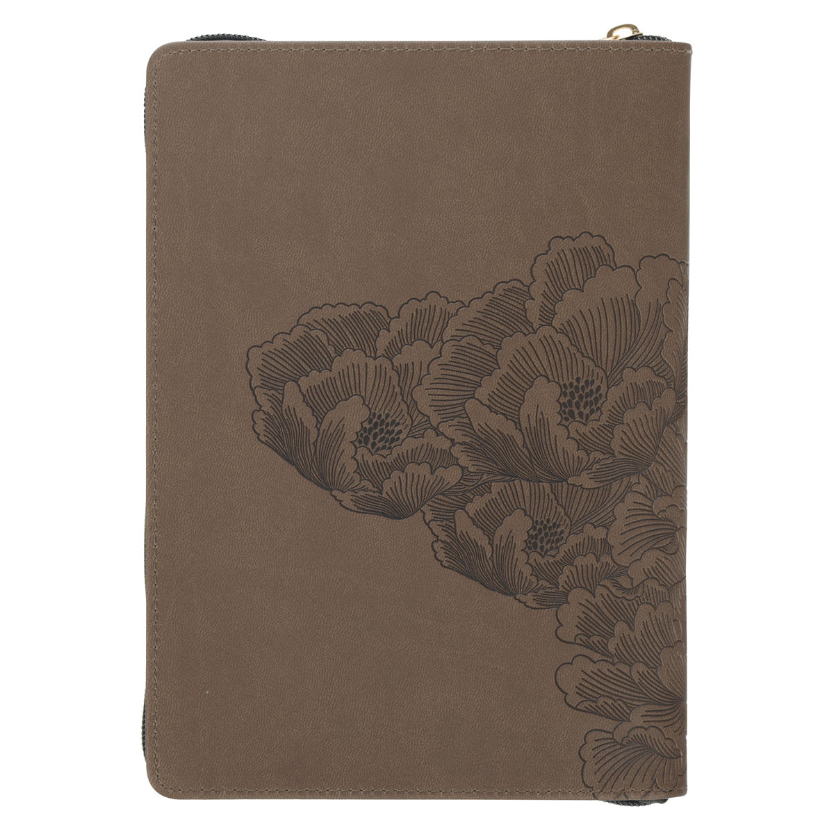Be Strong and Courageous Faux Leather Journal with Zipped Closure