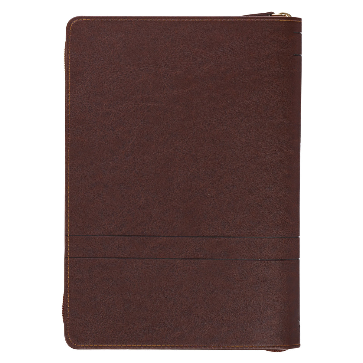 Faith Mountains Brown Faux Leather Journal with Zipped Closure