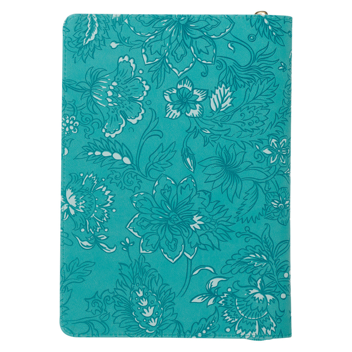 Trust in the Lord with All Your Heart Teal Faux Leather Journal with Zipped Closure