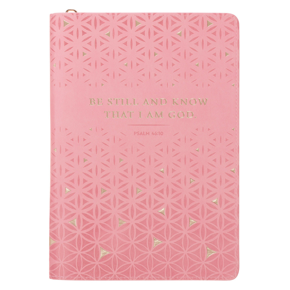 Be Still and Know That I Am God Faux Leather Journal with Zipped Closure