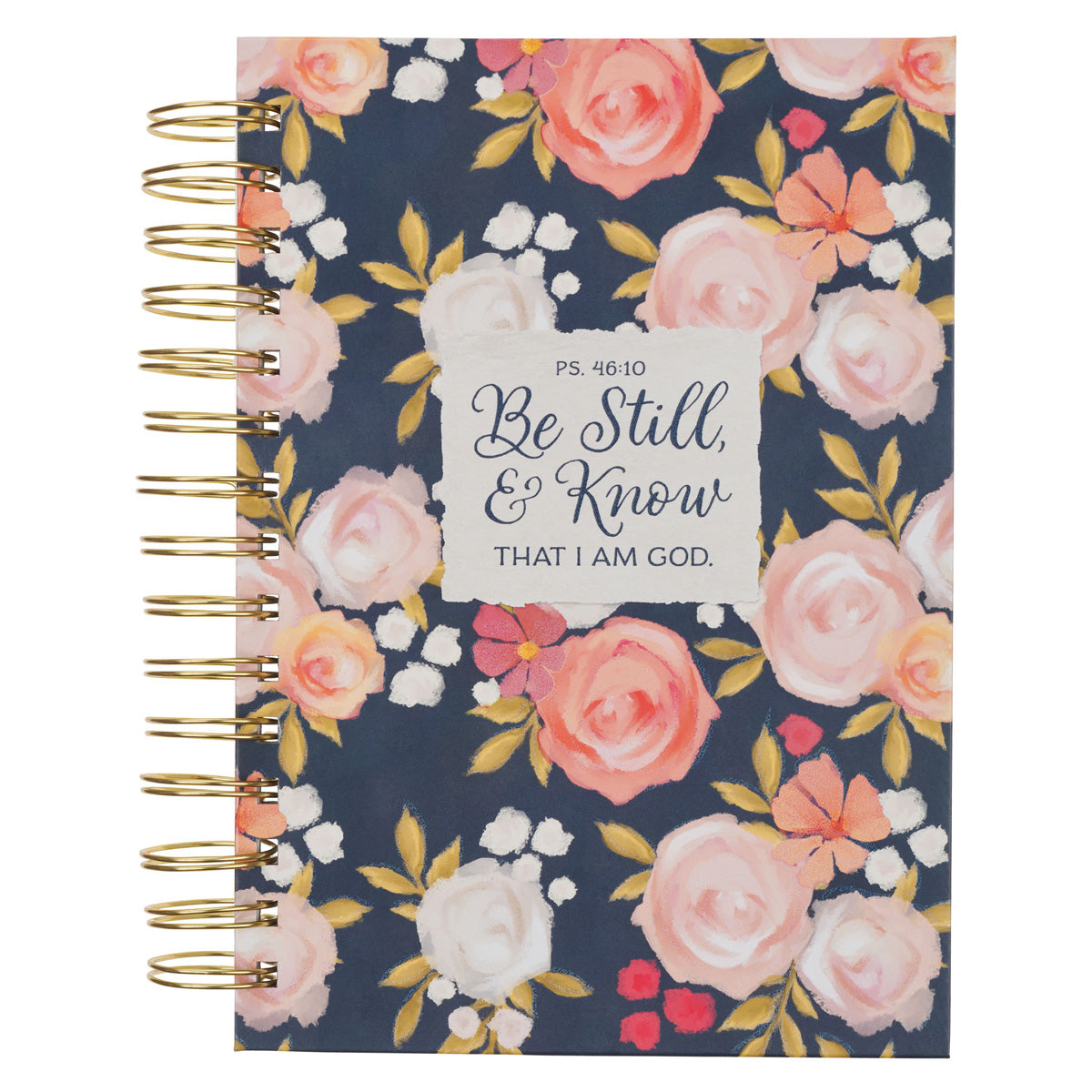 Be Still and Know That I Am God Painted Peonies Hardcover Wirebound Journal
