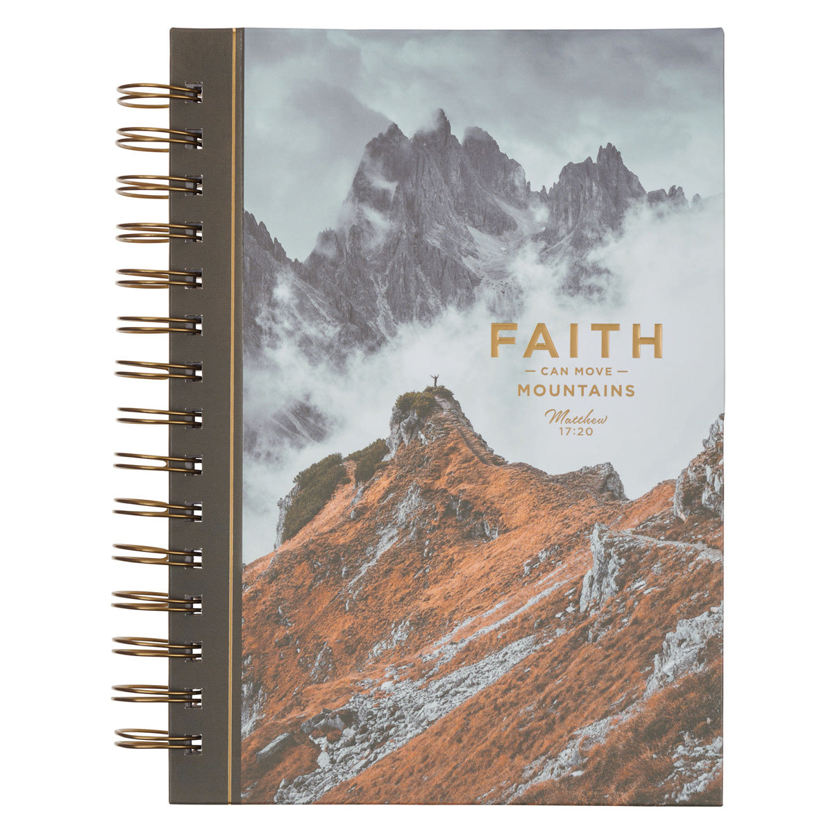 Faith Can Move Mountains Hardcover Wirebound Journal