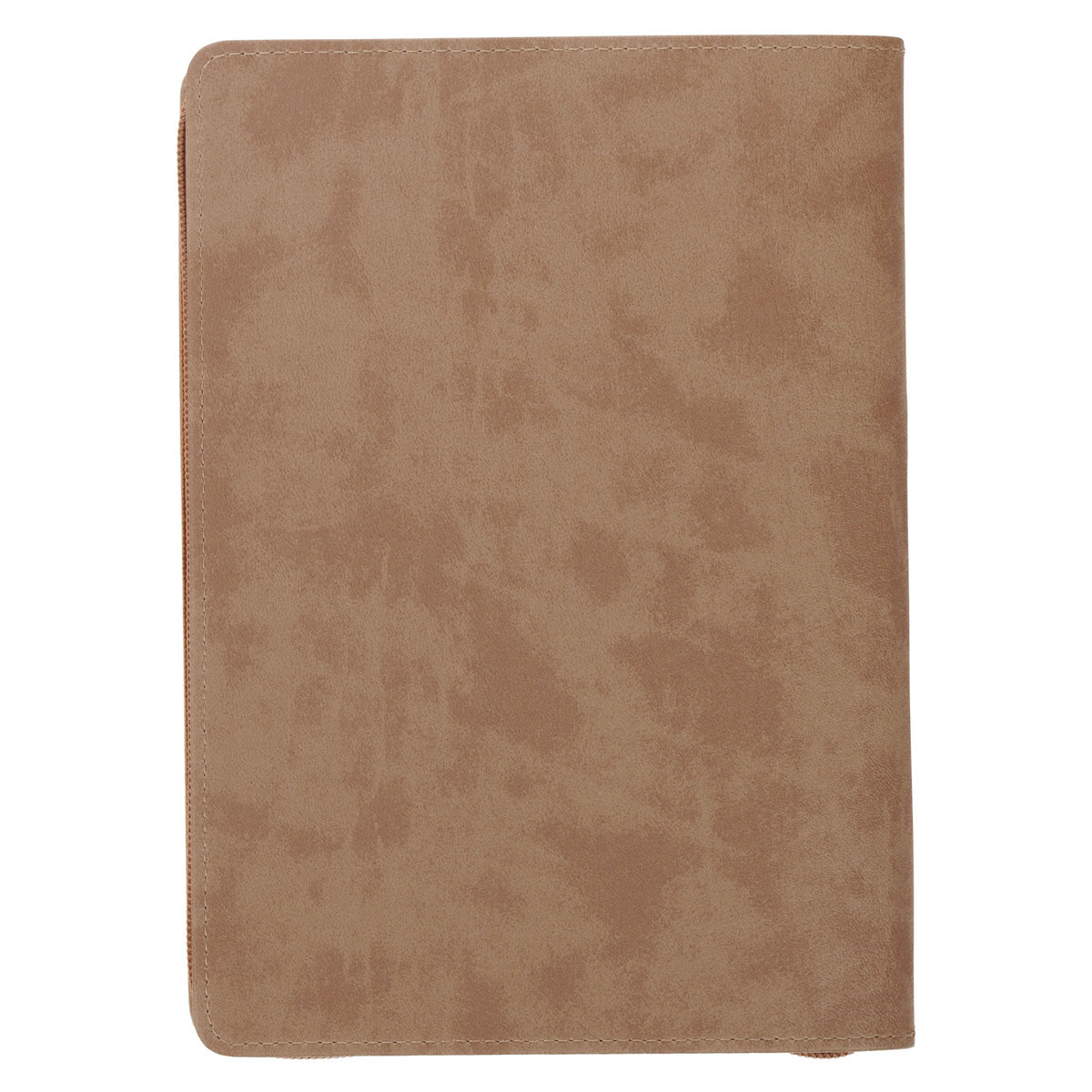 Be Strong and Courageous Lion Tan Faux Leather Journal with Zipped Closure